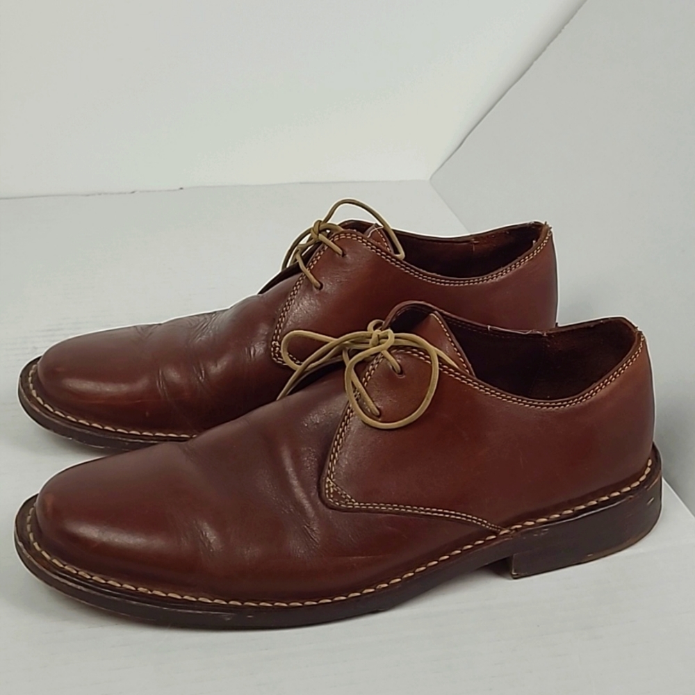COLE HAAN Mens Leather Oxford Shoes Brown Maroon Size 9M Casual Office
